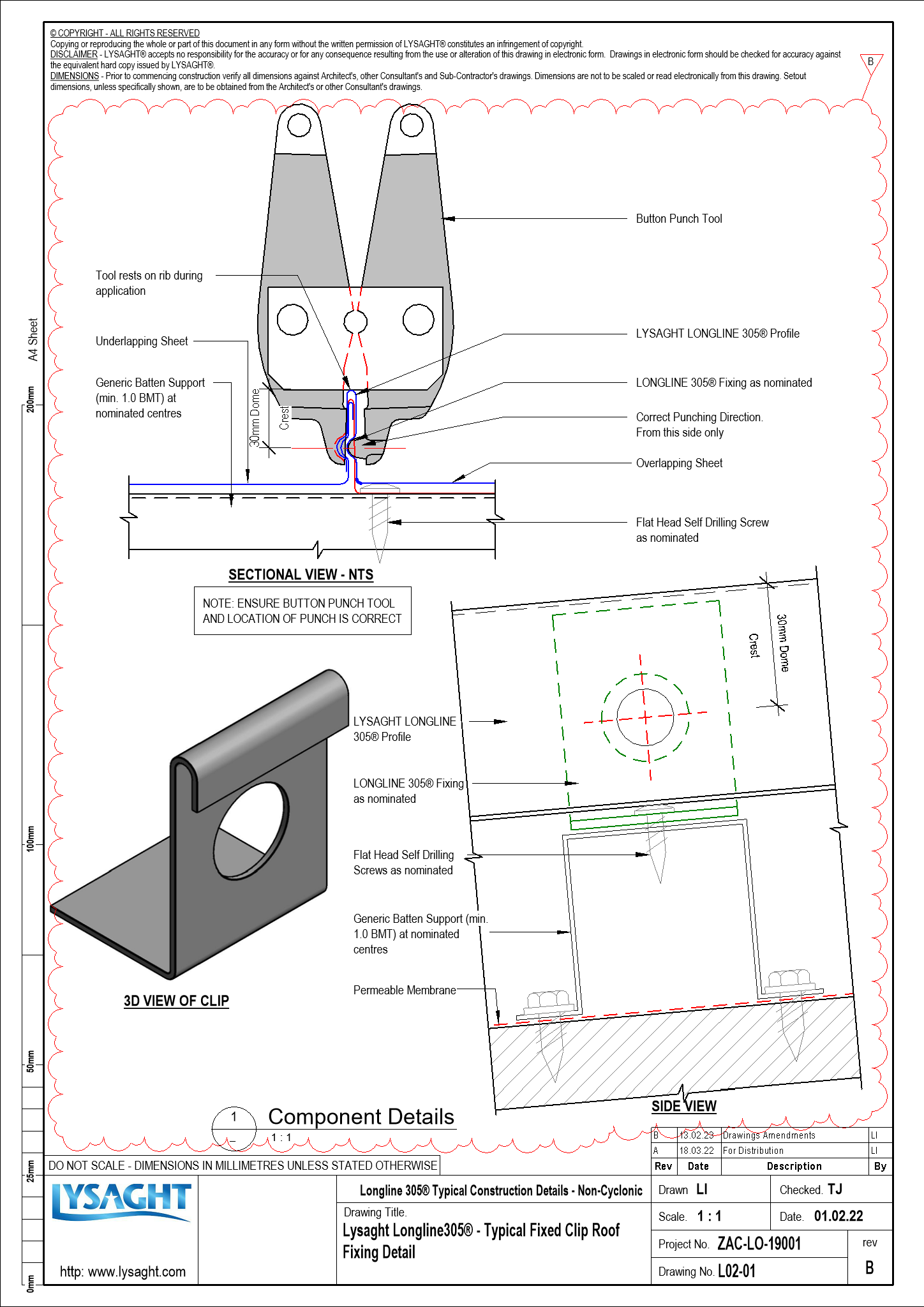 ENS402 Lysaght Enseam® Window Flashing Jamb with Squash Folds